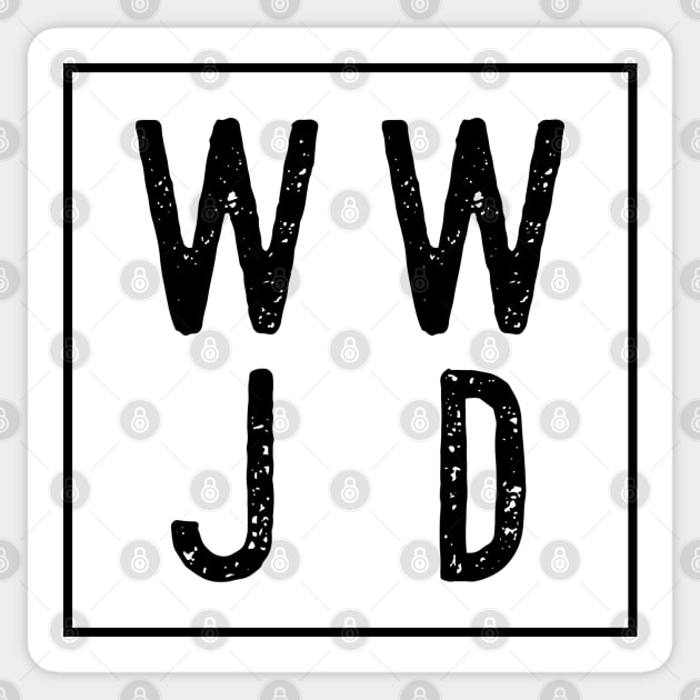 WWJD Square Sticker by Move Mtns